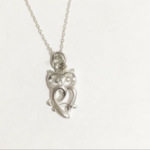 Dainty Sterling Silver Owl Pendant